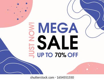 Sale abstract banner. Abstract background. Super sale. Mega sale. Colorful background