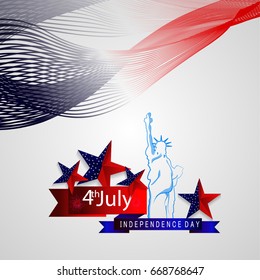 Sale abstract, banner or poster for 4th of July Offer Abstract with nice and creative design illustration.