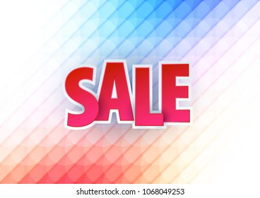 Sale abstract banner template design on soft elegant background. Special offer, colourful letters for shopping, promo, holidays, promotion. Typography, lettering for website, flyer. vector