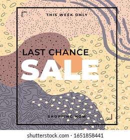 Sale all items banner template design, end of trendy special banner. Vector illustration
