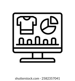sale analytic icon. vector line icon for your website, mobile, presentation, and logo design.