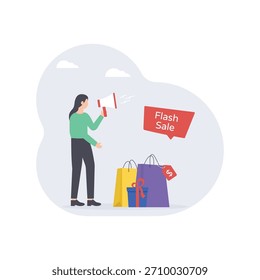 Sale  Announcement Vector Flat Style Icon EPS 10 File