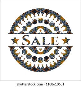 Sale arabesque style badge. arabic decoration.