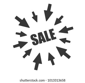 The sale with the arrows pointing at it