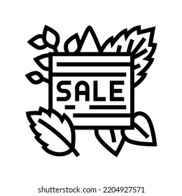 sale autumn line icon vector. sale autumn sign. isolated contour symbol black illustration