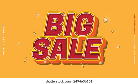 Fondo de venta con efecto de texto de Vector de gran venta