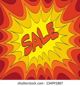 Sale background. Comic book. Vector illustration