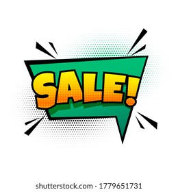 sale background in comic chat bubble style