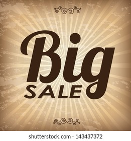 Sale background over vintage background vector illustration