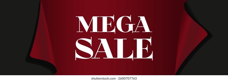 Sale background with realistic paper design. Vector illustration