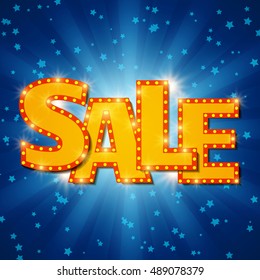 Sale background with shining effect. Vector illustration