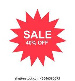 Sale Badge 40% Off Discount Promotion