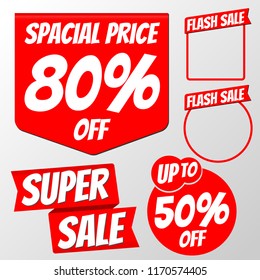 Sale badge banner with varity shape