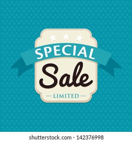 Sale badge, discount promotion seal concept, vector illustration