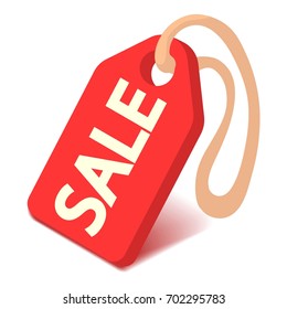 Sale badge icon. Isometric illustration of sale badge vector icon for web