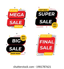 Sale badge and label collection. Sale promotion. Hot price. Sale banner template.