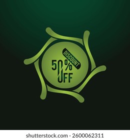 Sale Badge Set. 50% Off, Mega Sale, Big Sale and Sale Special Offer Badge Shopping Concept Vector Design 