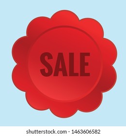 Sale badge or sale sticker flat vector icon for apps and websites