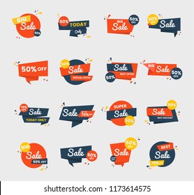 Juego de diseño vectorial de placa de venta