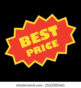 Sale badges, discount tags, shop promo offer on black background.