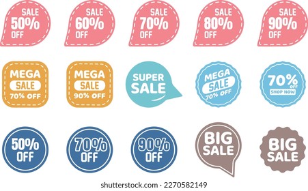 Sale badges set. Sale quality tags and labels.Banner shopping badges, Special offer, sale, discount, shop, black friday offer banner. 
