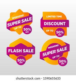Sale Badges Shape Element Set