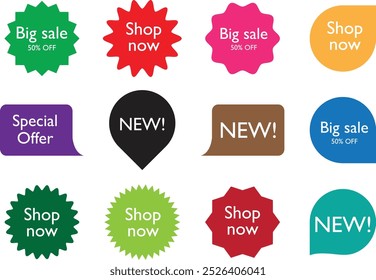 Sale badges symbol. Sale tags symbol. special offer, sale, discount vector illustration.