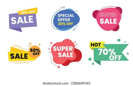 Sale badges. vector sale promotion banner collection