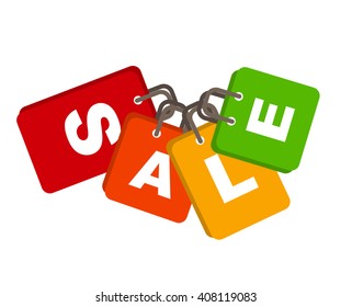 Sale Bag Concept of Discount. Illustration.
