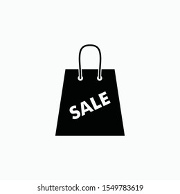 sale bag icon vector sign symbol isolated