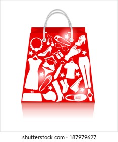 Sale bag. Shopping background.