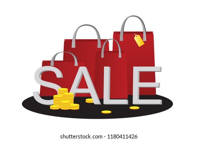sale bag vector.
