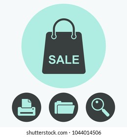 Sale bag vector icon