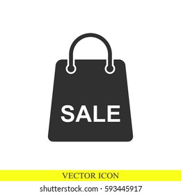 Sale bag vector icon