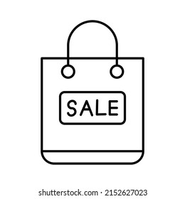 Sale bag Vector icon which is suitable for commercial work and easily modify or edit it

