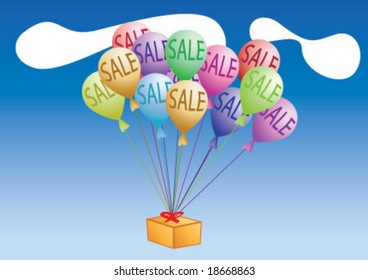 Sale balloons are bringing gift