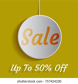 Sale Banner Up to 50% Off - Vector