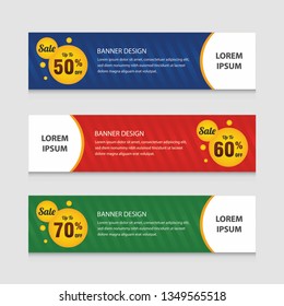 Sale Banner Background Design Vector Template Set