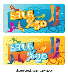 Sale Banner, Background, Etiquette. Vector Illustration. For other Vector Illustrations visit my gallery.