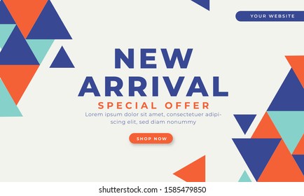 Sale banner background with geometric shape,new arrival banner,Applicable for Banners, Placards, Posters, Flyers.