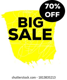 Sale banner , Big sale special up to 70% off. Super Sale, end of season 