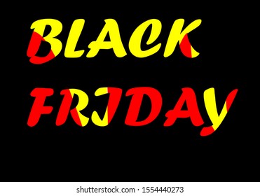  Sale banner  black Friday. Combination of red, yellow and black.