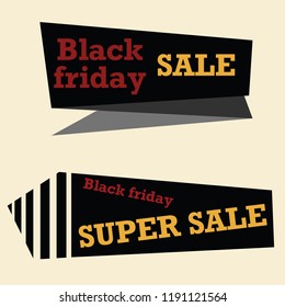 sale banner and Black Friday vector illustration 