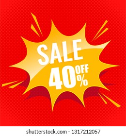 sale banner blast label