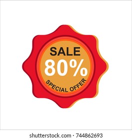 Sale banner with bottle baps concept, flat design, vector illustrator