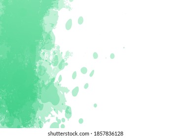 Sale Banner Brushstroke. Gradient Paintbrush. Vector Brush Stroke. Isolated Splash on White Backdrop. Watercolor Textured Background. Green and Aqua Menthe Abstract Fluid Splash. 