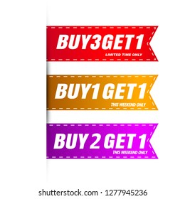 sale banner buy get free