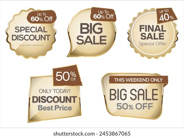 Sale banner collection concept discount promotion layout on white background