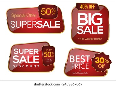 Sale banner collection concept discount promotion layout on white background