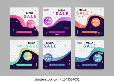 Sale banner collection for social media
